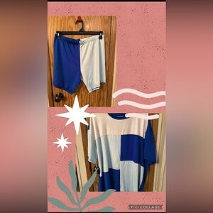 SHEIN Curve Color Block 2 Piece Set